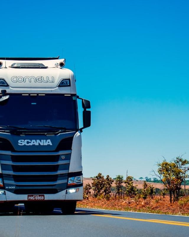 Transport truck on highway